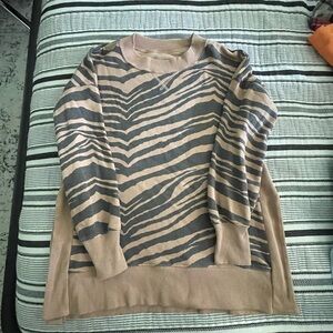Aerie Tan Ribbed Knit Sweater